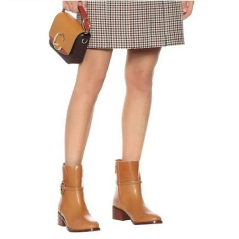 Revolve Tory Burch Brown Miller Ankle Chelsea boots 45mm in Tiramisu